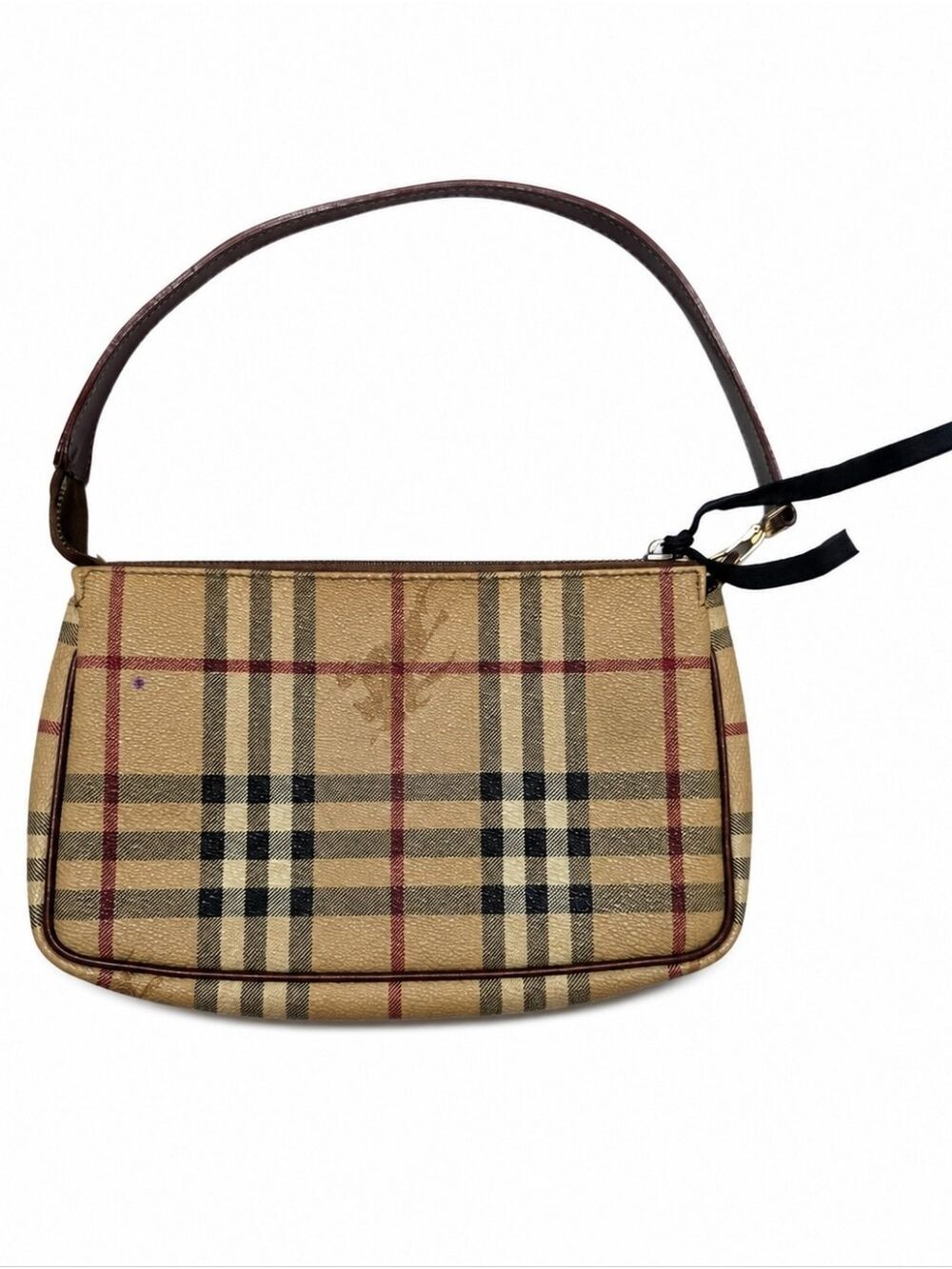 Burberry London Nova Check Mini Shoulder Bag Wristlet Vintage Plaid - Picture 2 of 10